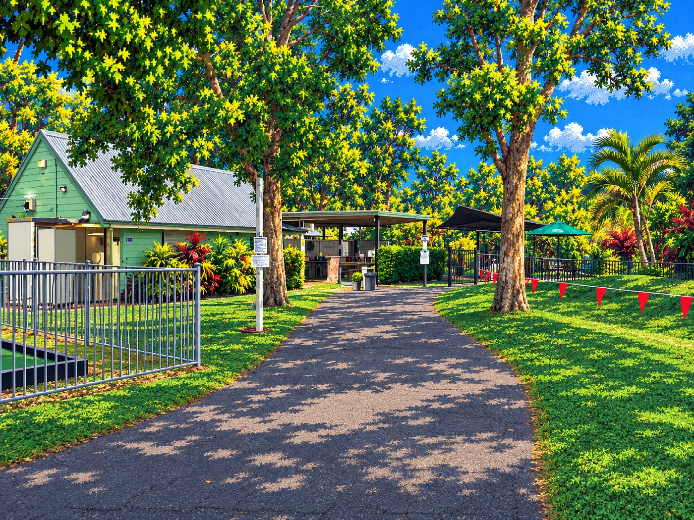 Themed image of the path leading to the office